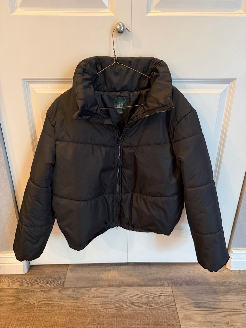 wild fable Black Cropped Puffer Jacket